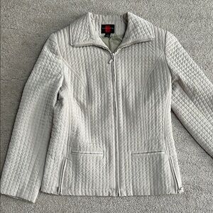 Gallery Cream Quilted Women's Puffer Jacket